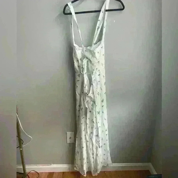 NWT! SHOW ME YOUR MUMU MARMONY MIDI DRESS in BLUE WHITE FLORAL PRINT SIZE XXL - Picture 4 of 6